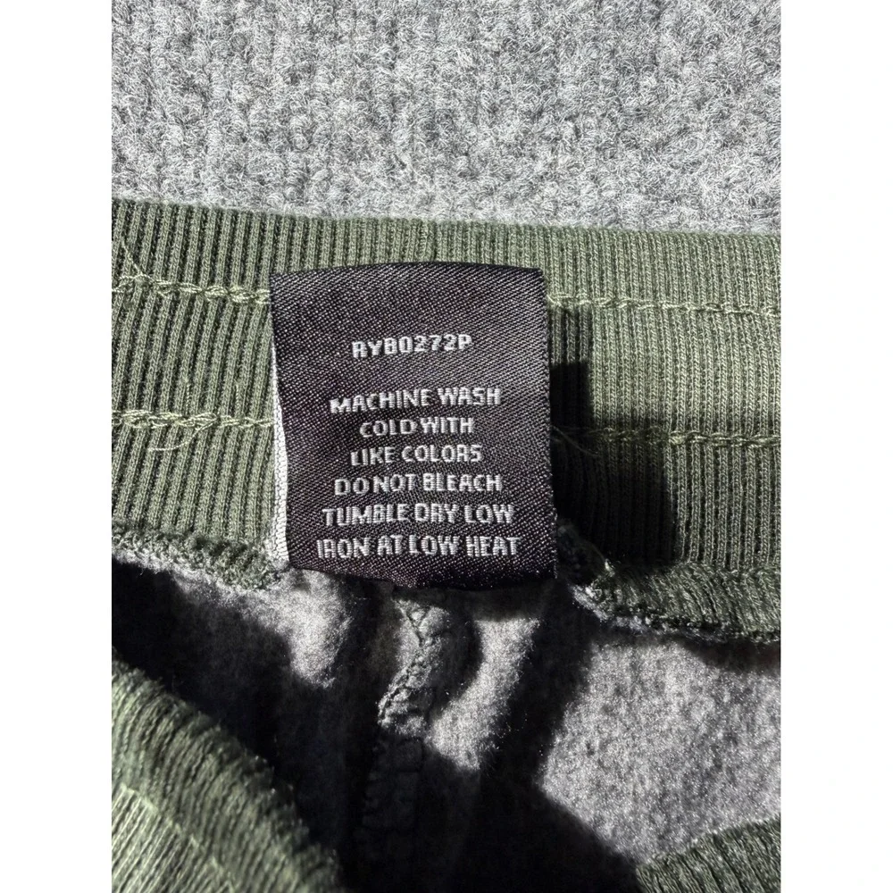 Ring of Fire Mens Camo Jogger Pants Green Brown Fleece Lined Size M RYB0272P